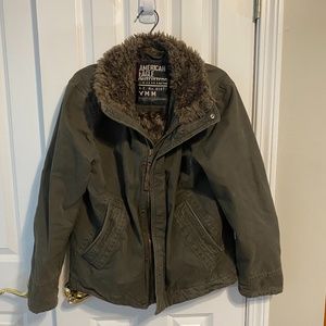 American Eagle Dark Green Canvas Field Jacket